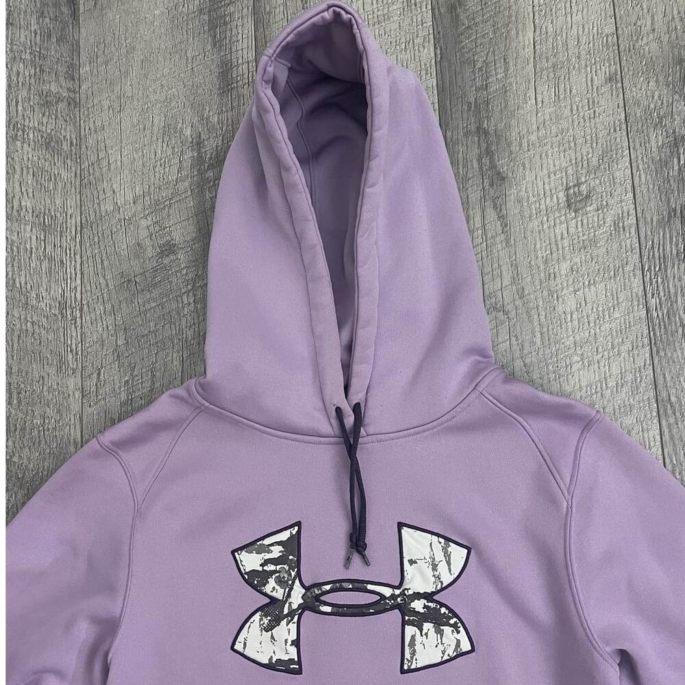 Under Armour Women's Purple Camo Logo Hoodie - Picture 4 of 6
